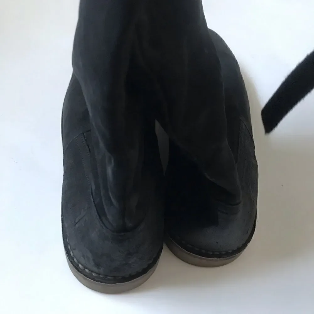 Frye Celia over the knee black leather boots NWOT